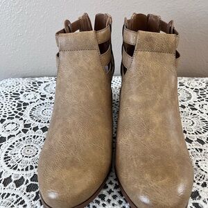 Fergalicious Tan Ankle Booties